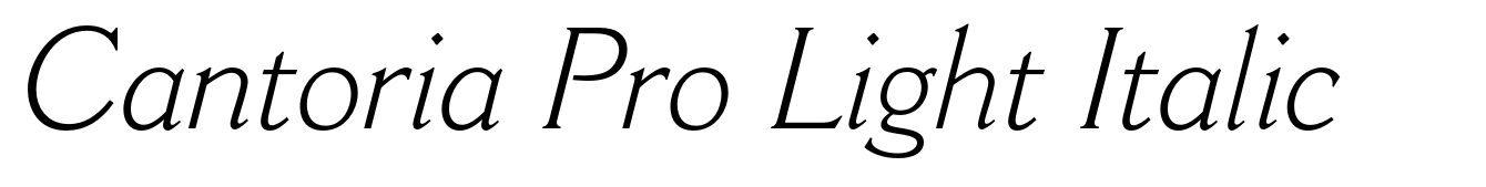 Cantoria Pro Light Italic